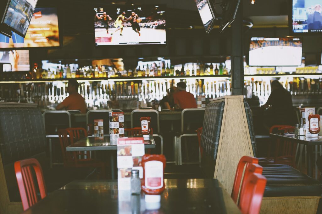 Sports bar and crowded place